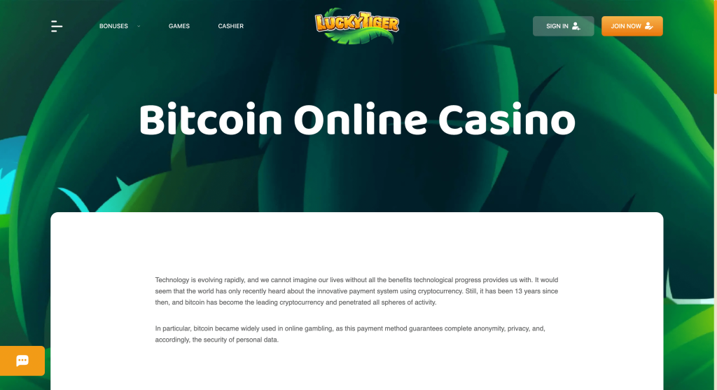 casino criptográfico lucky tiger