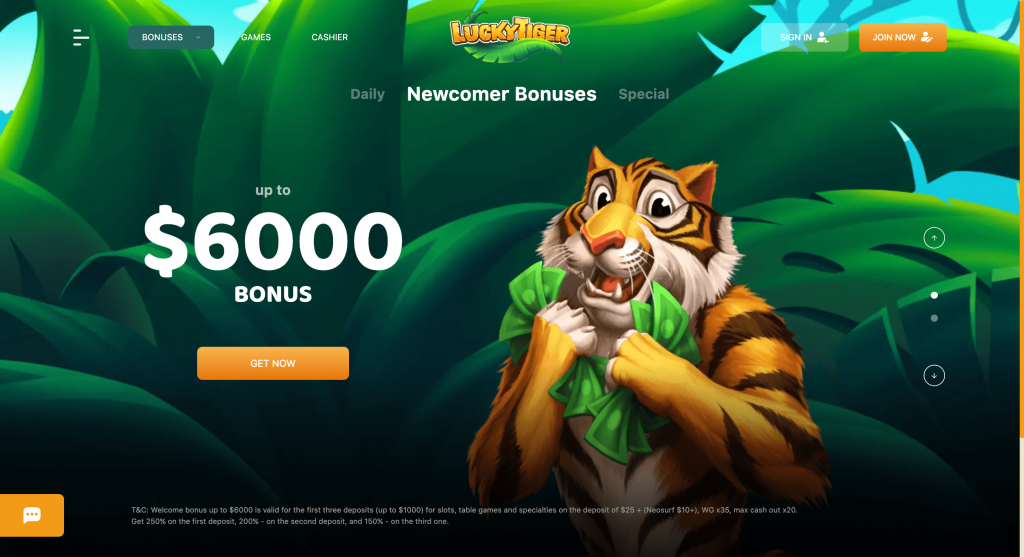 lucky tiger casino bonus